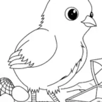 Chick digging for treasures