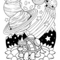 Bowser exploring the stars