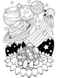 Bowser exploring the stars