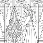 Elsa ice sculpting competition