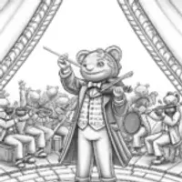 Axolotl conducting an orchestra