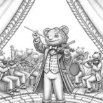 Axolotl conducting an orchestra