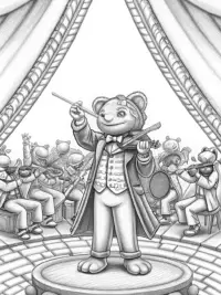 Axolotl conducting an orchestra