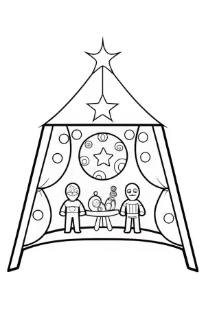 Avengers in the enchanted toy workshop coloring pages
