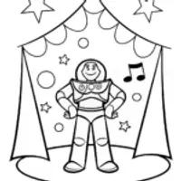 Buzz Lightyear at the music festival
