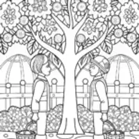 Champions in a magical orchard