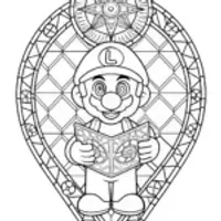 Luigi holding a treasure map