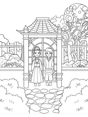 Demon Slayer in the sky garden coloring pages