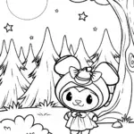 Kuromi’s moonlit forest adventure