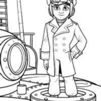 Captain Barnacles on a submarine