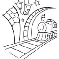 Batman at the enchanted train station