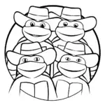 Teenage Mutant Ninja Turtles cowboys