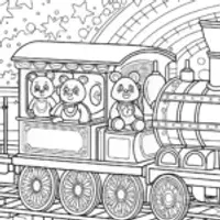 Care Bears time-traveling train