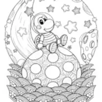 Yoshi baking on the moon