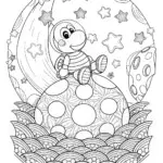 Yoshi baking on the moon