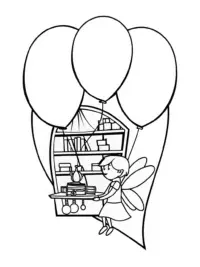 Fairy inventor in the balloon workshop