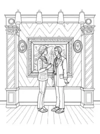 Steve and Alex at the art gallery