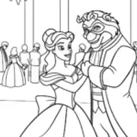 Belle and Beast at the masquerade