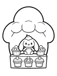 Cinnamoroll in a cloud bakery