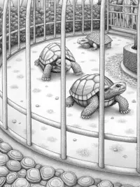 Turtles in a reverse zoo