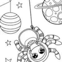 Spider astronaut exploring space