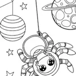 Spider astronaut exploring space