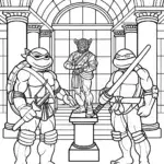 Ninja Turtles in a museum