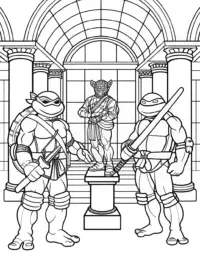 Ninja Turtles in a museum
