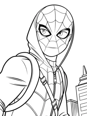 Miles Morales comic book quest coloring pages