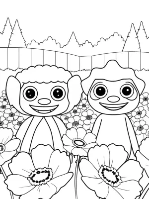 Huggy Wuggy’s poppy festival coloring pages
