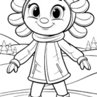 Axolotl ice-skating adventure