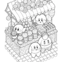 Kirby trading at a swap meet