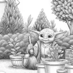 Baby Yoda’s gardening contest