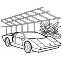 Lamborghini in a botanical lab