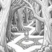 Huggy Wuggy in a puzzle forest