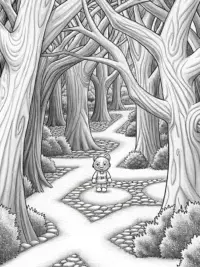 Huggy Wuggy in a puzzle forest