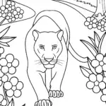 Black Panther in a secret garden