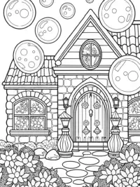 Whimsical Bubble Adventure in a Cozy Garden