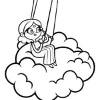 Mirabel crafting on a cloud
