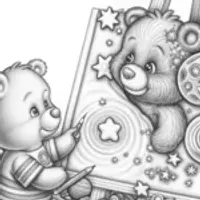 Care Bears cosmic art jam