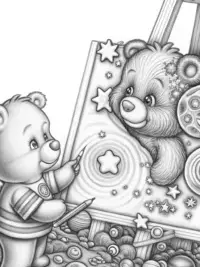 Care Bears cosmic art jam