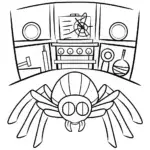 Spider inventor in a workshop