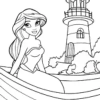 Jasmine in a floating lighthouse garden
