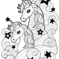 Unicorns at the cosmic paint festival