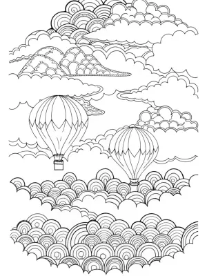 Aiden’s cloud-filled sky coloring pages