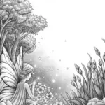 Fairy tending a magical garden