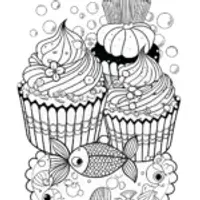 Cupcake Chic underwater mural