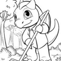 Charizard cleaning up the forest