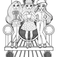Bratz dolls on a fashion train