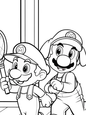 Mario and Luigi’s pet showdown coloring pages